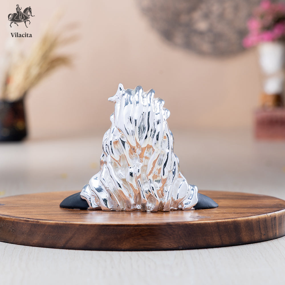 Adiyogi Idol | Silver & Black Bust Shiva Face Idol | 4.5 Inch