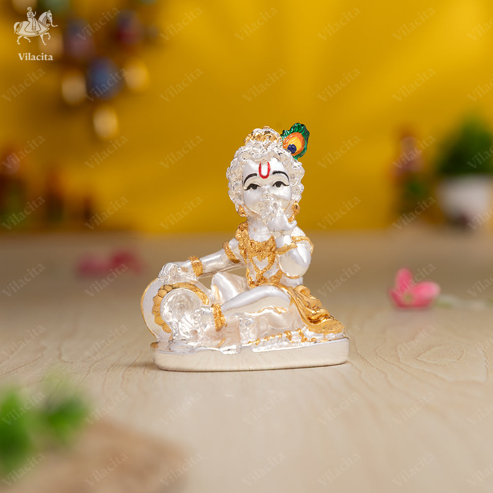 Bal Gopal krishna idol | Gold & Silver Plated | 3 Inch
