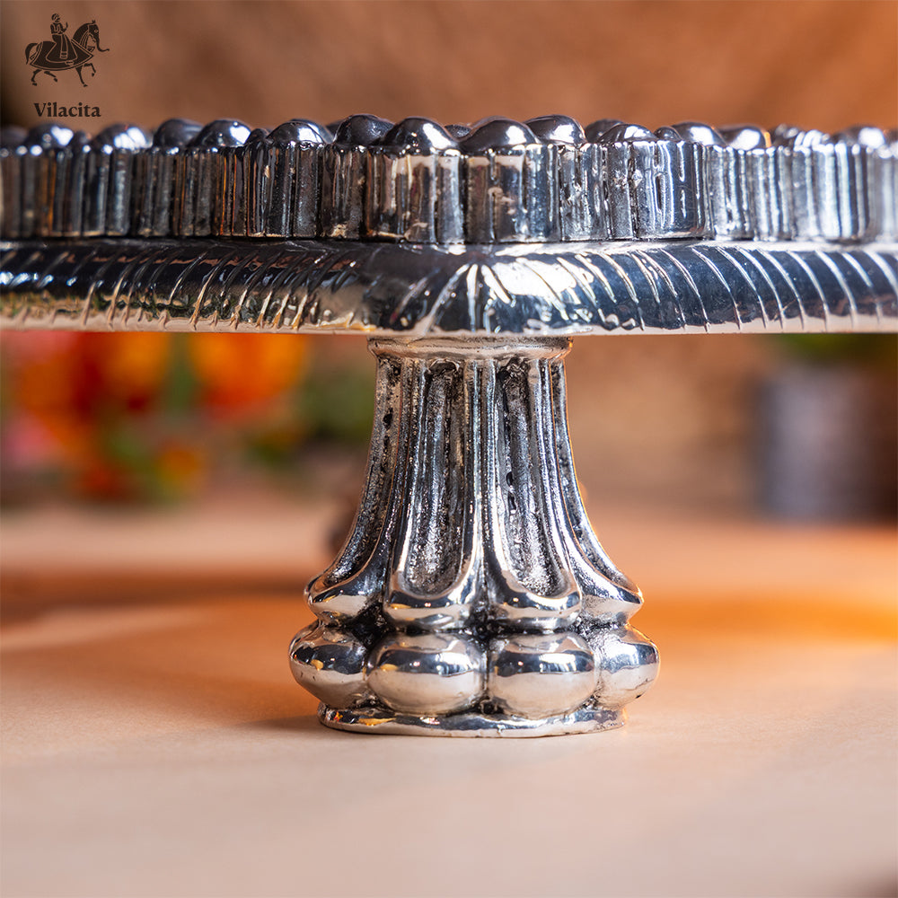 Square Silver Chowki For Pooja | SIlver Plated (7 Inch)