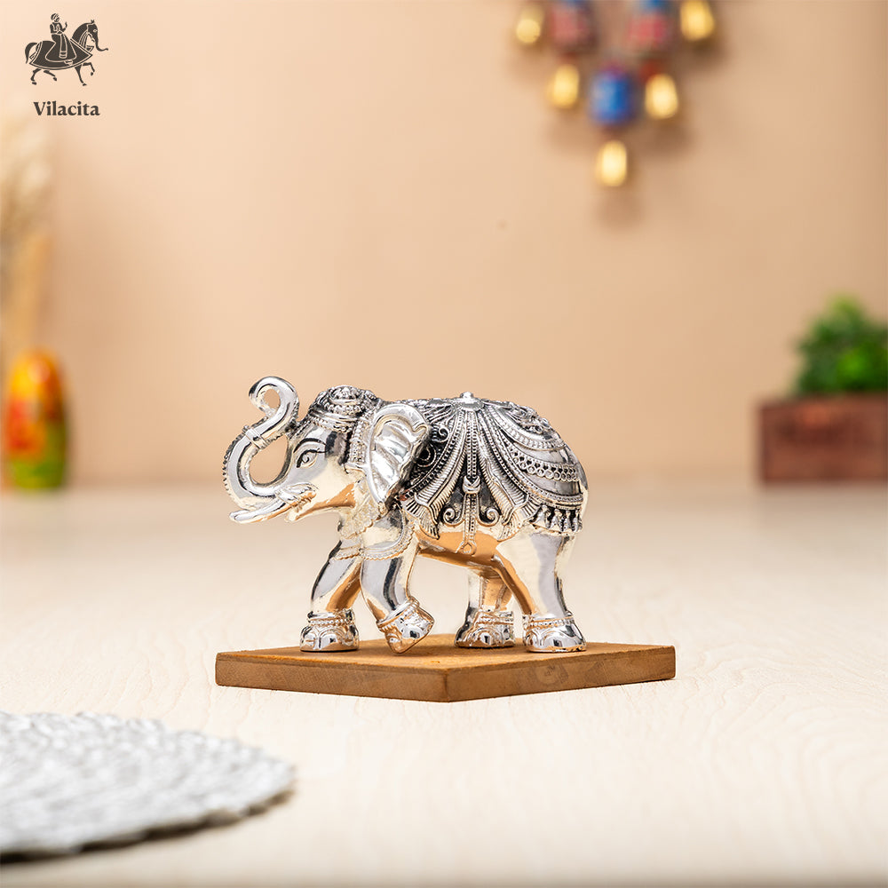 Vastu Elephant Set | Silver Plated | 2.5 Inch