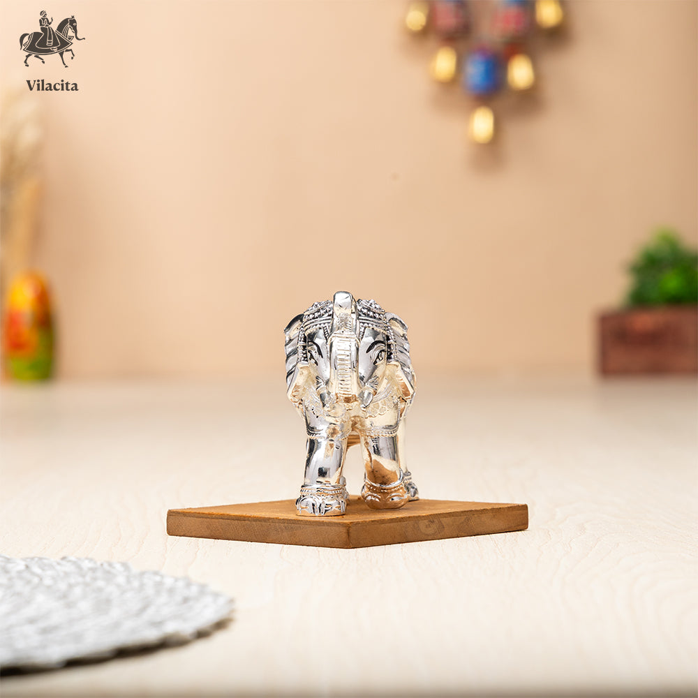 Vastu Elephant Set | Silver Plated | 2.5 Inch