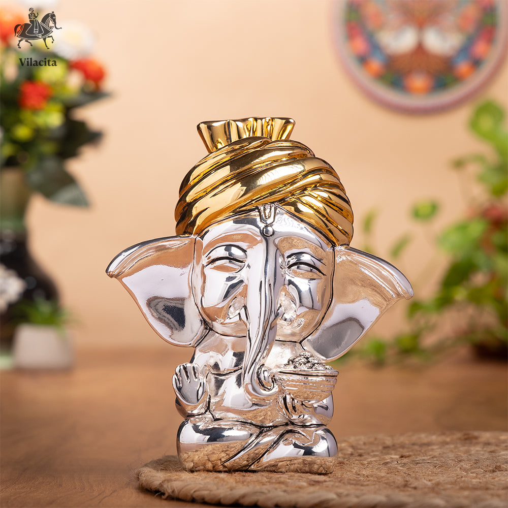 Fheta Ganesh | Gold Plated | 6.5 Inch