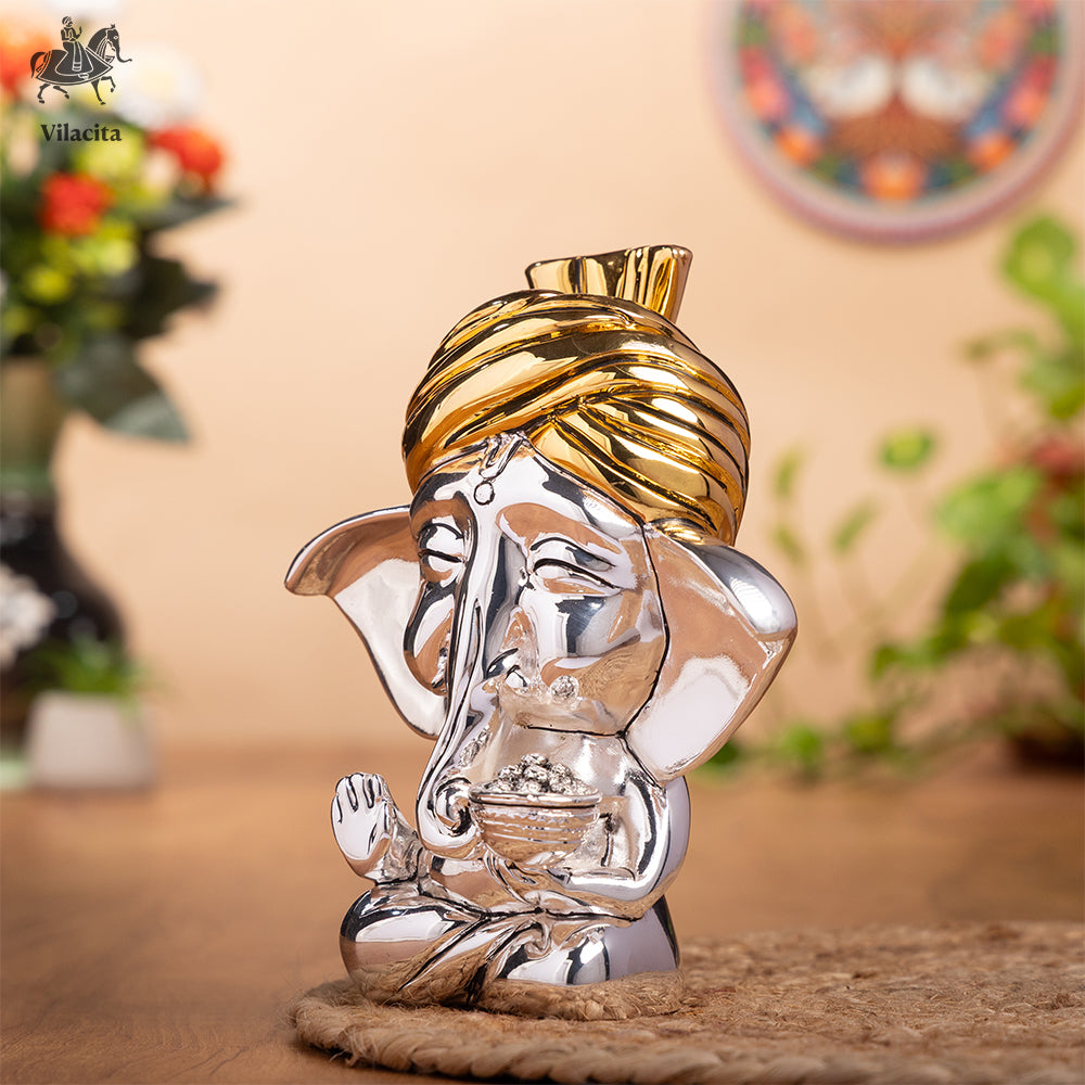 Fheta Ganesh | Gold Plated | 6.5 Inch