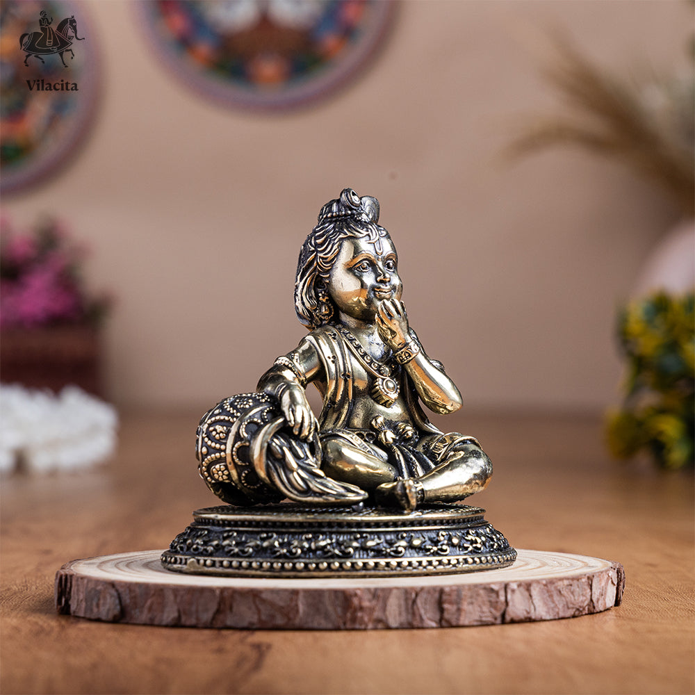 Brass Bal Gopal Idol (3.5 Inch)