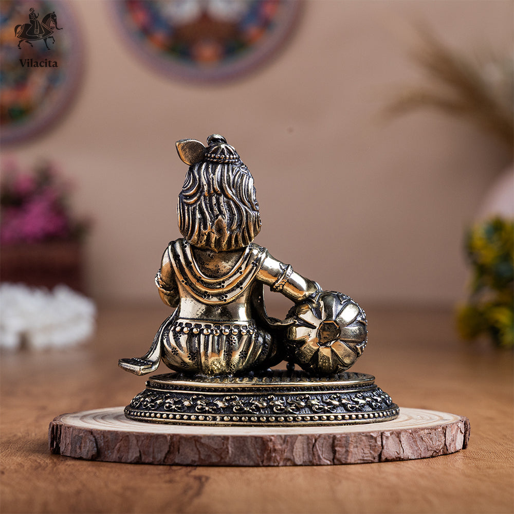 Brass Bal Gopal Idol (3.5 Inch)