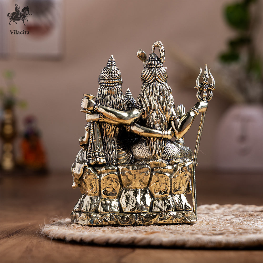 Brass Shiv Parivar Murti (6.5 Inch)