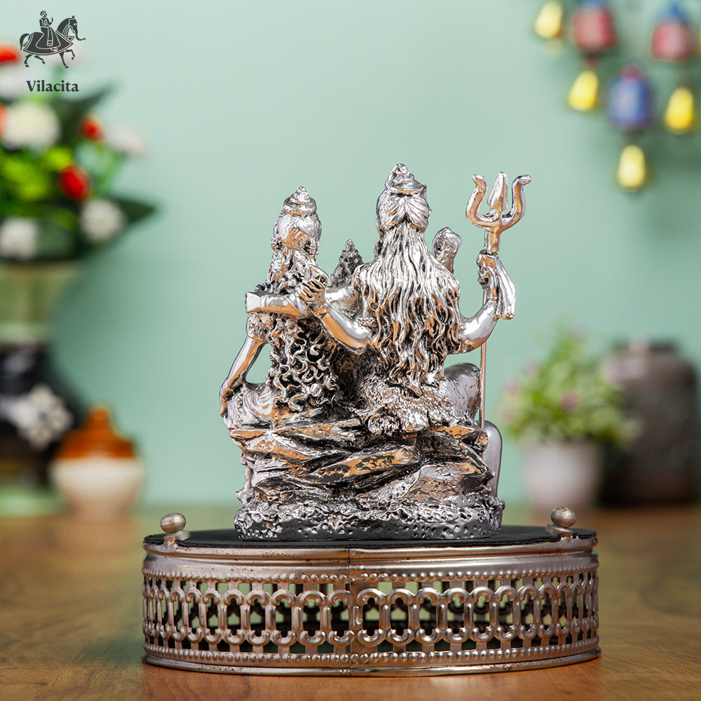 Silver plated Shiv Parivar Murti