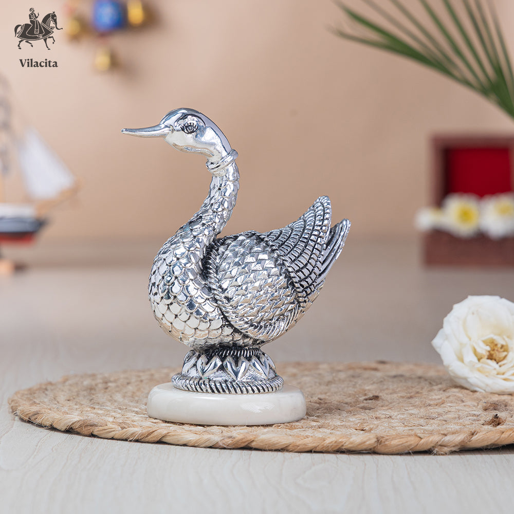 Silver Plated Swan Idol 