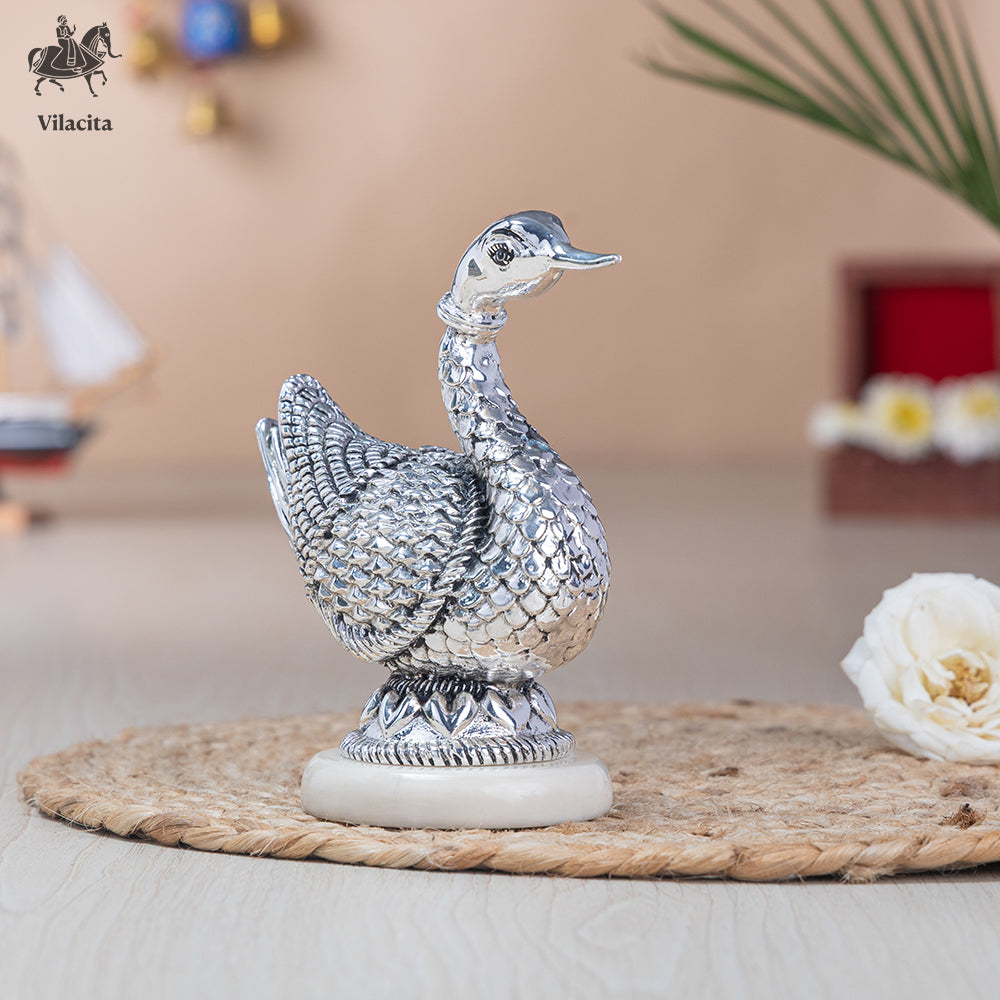 Silver Plated Swan Idol (6 Inch)