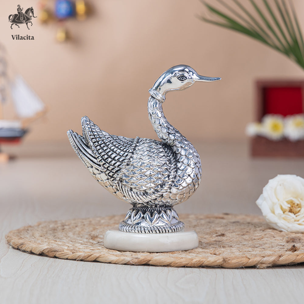 Silver Plated Swan Idol (6 Inch)