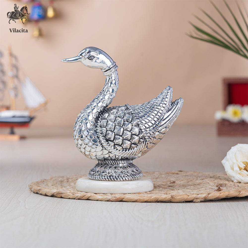 Silver Plated Swan Idol Pair (7 Inch)