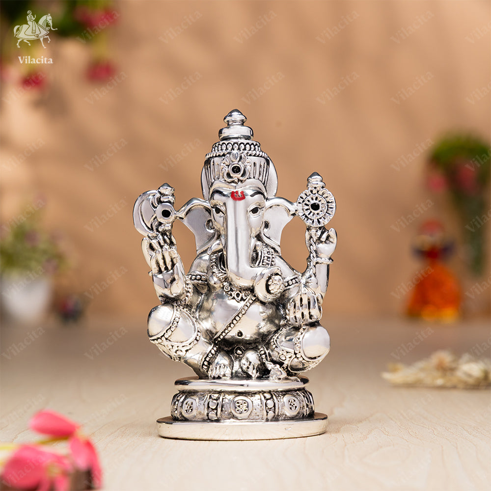 Vinayak Ganesh Murti | Silver Plated | 5.5 Inch