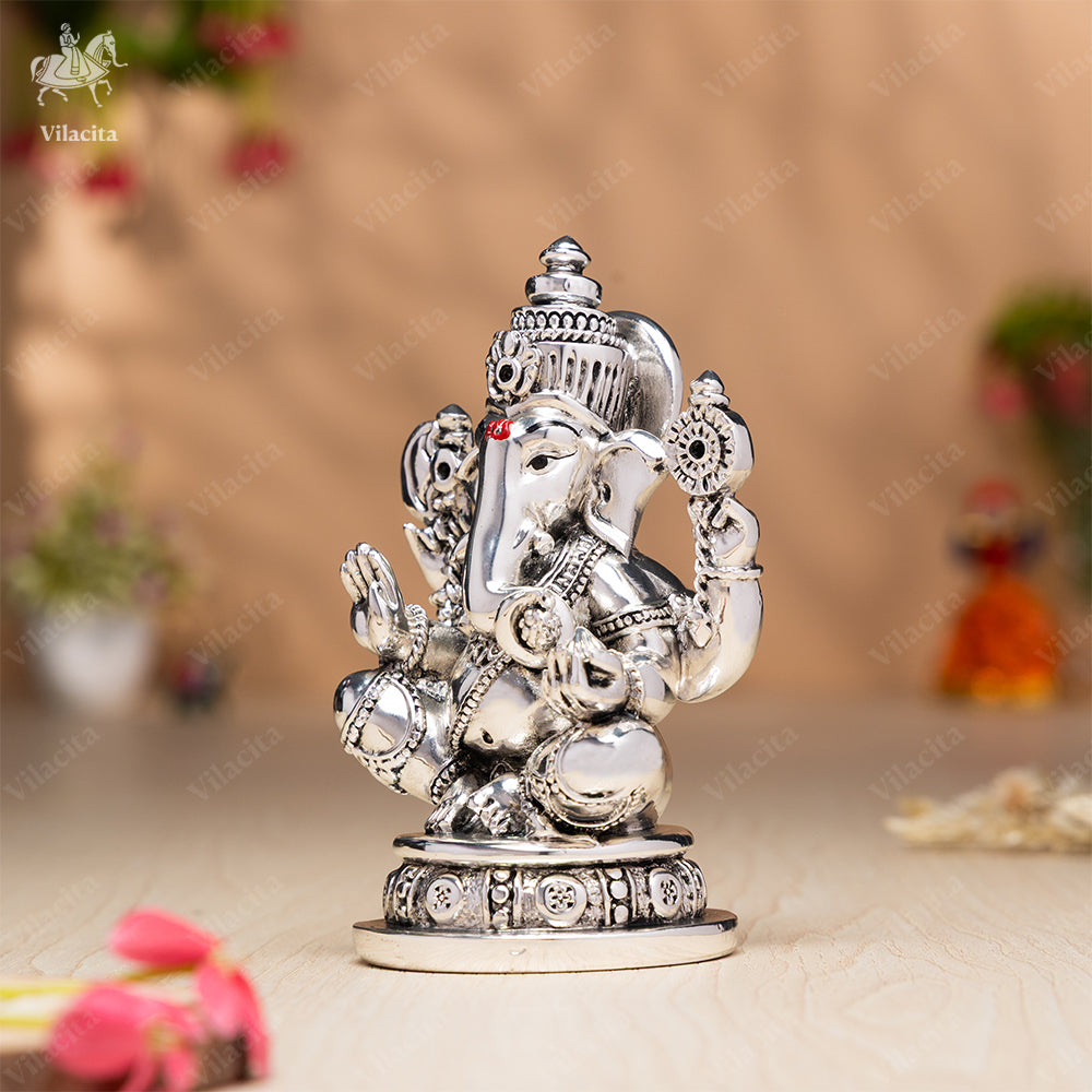 Vinayak Ganesh Murti | Silver Plated | 5.5 Inch